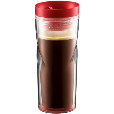 Kubek termiczny akrylowy 0,45l Bodum Travel czerwony BD-11042-294