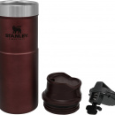 Kubek termiczny obsługiwany jedną ręką Stanley Trigger Classic bordowy 0,47L 10-06439-120