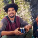 Kubek termiczny z uchwytem, stalowy Stanley Classic 0,35 Litra, bordowy 10-09366-008