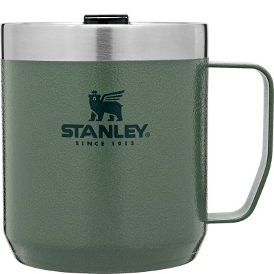 Kubek termiczny z uchwytem, stalowy Stanley Classic 0,35 Litra, zielony 10-09366-005