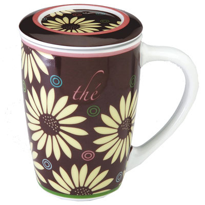 Kubek z pokrywką MSC Trend Tea kwiaty MS-40029
