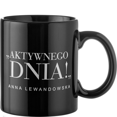 Kubek z uchem Aktywnego Dnia HPBA czarny KC003