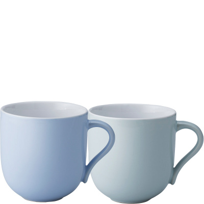 Kubki do kawy z uchem Emma Stelton niebieskie, 2 sztuki X-207