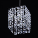 Kwadratowa, nowoczesna lampa wisząca z abażurem z kryształów Breeze MW-Light 464011701