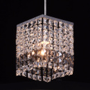 Kwadratowa, nowoczesna lampa wisząca z abażurem z kryształów Breeze MW-Light 464011701