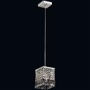 Kwadratowa, nowoczesna lampa wisząca z abażurem z kryształów Breeze MW-Light 464011701