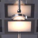 Kwadratowy plafon sufitowy LED, chromowany 678010405