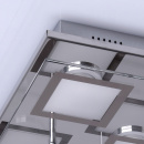 Kwadratowy plafon sufitowy LED, chromowany 678010405