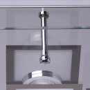 Kwadratowy plafon sufitowy LED, chromowany 678010405