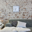 Kwadratowy zegar na ścianę Alex Radio Control Nextime 35 x 35 cm, biały 3240 WI