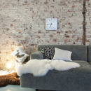 Kwadratowy zegar na ścianę Alex Radio Control Nextime 35 x 35 cm, biały 3240 WI