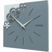 Kwadratowy zegar na ścianę Merletto CalleaDesign niebieski 56-10-1-44
