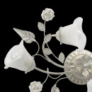 Kwiatowa lampa sufitowa biało-złota z alabastrowymi kloszami MW-LIGHT Flora 242014704