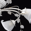 Kwiatowa lampa sufitowa biało-złota z alabastrowymi kloszami MW-LIGHT Flora 242014704