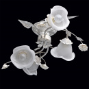 Kwiatowa lampa sufitowa biało-złota z alabastrowymi kloszami MW-LIGHT Flora 242014704