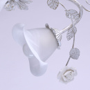 Kwiatowa lampa sufitowa biało-złota z alabastrowymi kloszami MW-LIGHT Flora 242014704