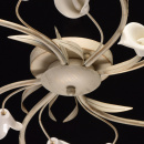 Kwiatowe oświetlenie sufitowe kremowo-złota podstawa i białe klosze MW-Light 242016906