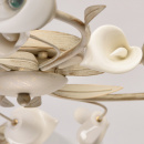 Kwiatowe oświetlenie sufitowe kremowo-złota podstawa i białe klosze MW-Light 242016906