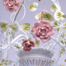 Kwiatowy żyrandol na sześć żarówek świeczek MW-LIGHT Flora 421013806