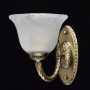 Ładny kinkiet w kolorze antycznej miedzi i biały klosz MW-LIGHT Classic 450026101