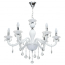 Ładny żyrandol do salonu w kolorze białym MW-LIGHT Elegance 483011106