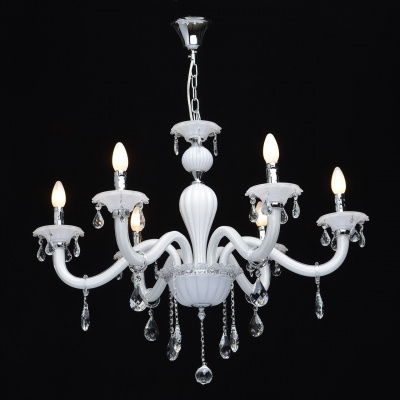 Ładny żyrandol do salonu w kolorze białym MW-LIGHT Elegance 483011106