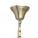 Ładny żyrandol o kolorze mosiądzu antycznego MW-LIGHT Classic białe klosze - wyc 450017005