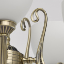 Ładny żyrandol o kolorze mosiądzu antycznego MW-LIGHT Classic białe klosze - wyc 450017005