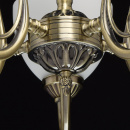Ładny żyrandol o kolorze mosiądzu antycznego MW-LIGHT Classic białe klosze - wyc 450017005