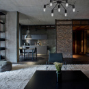 Lampa czarna sufitowa bez kloszy na siedem żarówek Vitaluce VE4448-1/7PL