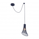 Lampa czarna wisząca, podłużna klatka na żarówkę Ginger and Fred Maytoni Loft T062-PL-16-B