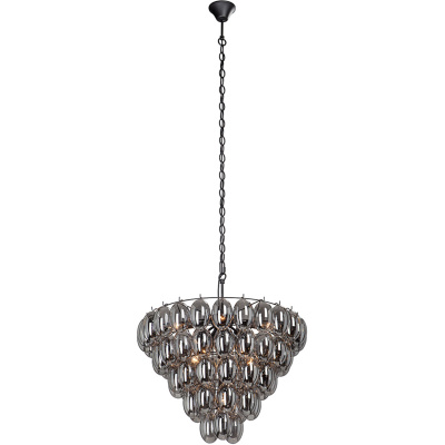 Lampa do salonu z ciemnych bąbli, okrągła 67 cm Vitaluce VE5343-1/5+5+1