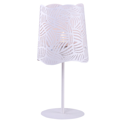 Lampa gabinetowa, biała, metalowy klosz Maracana Candellux 41-18024