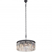 Lampa kryształowa okrągła 58 cm, proste kryształy Vitaluce VE5180-1/9