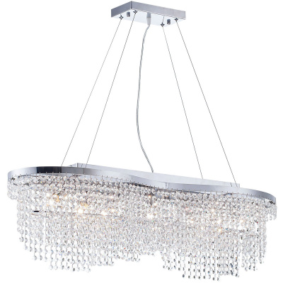 Lampa kryształowa, podłużna nad stół do jadaln Toils Maytoni Classic DIA600-07-N