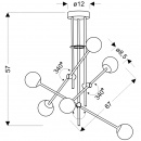 Lampa kryształowe kule na regulowanych ramionach Paksos Apeti A0032-360