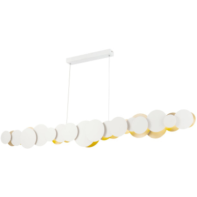 Lampa LED chmury nad stół w jadalni, kuchni Cloud Maytoni biało-złota MOD003PL-L54WG