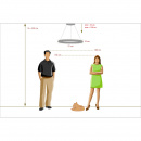 Lampa LED kryształy bursztynowe/szare/transparentne CHIARO zdalne sterowanie 498014101