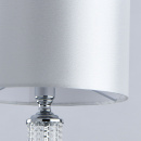 Lampa na stolik z białym kloszem, chromowana podstawa Ontario MW-LIGHT Elegance 692031501