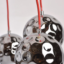 Lampa pająk, czerwone przewody, chromowane kule MW-LIGHT Megapolis 492014610