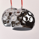 Lampa pająk, czerwone przewody, chromowane kule MW-LIGHT Megapolis 492014610