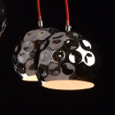 Lampa pająk, czerwone przewody, chromowane kule MW-LIGHT Megapolis 492014610