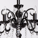 Lampa podłogowa bez abażura czarna z kryształkami MW-LIGHT Classic 313043206