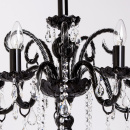 Lampa podłogowa bez abażura czarna z kryształkami MW-LIGHT Classic 313043206