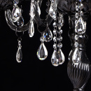 Lampa podłogowa bez abażura czarna z kryształkami MW-LIGHT Classic 313043206