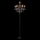 Lampa podłogowa bez abażura czarna z kryształkami MW-LIGHT Classic 313043206