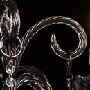 Lampa podłogowa bez abażura czarna z kryształkami MW-LIGHT Classic 313043206