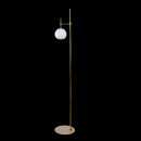 Lampa podłogowa biała kula na złotej podstawie Erich Maytoni Modern MOD221-FL-01-G