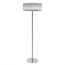 Lampa podłogowa chrom i srebrny abażur Solo Candellux 51-27903