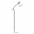 Lampa podłogowa czarna sztyca, biała podstawa i klosz Zumba Candellux 51-72108